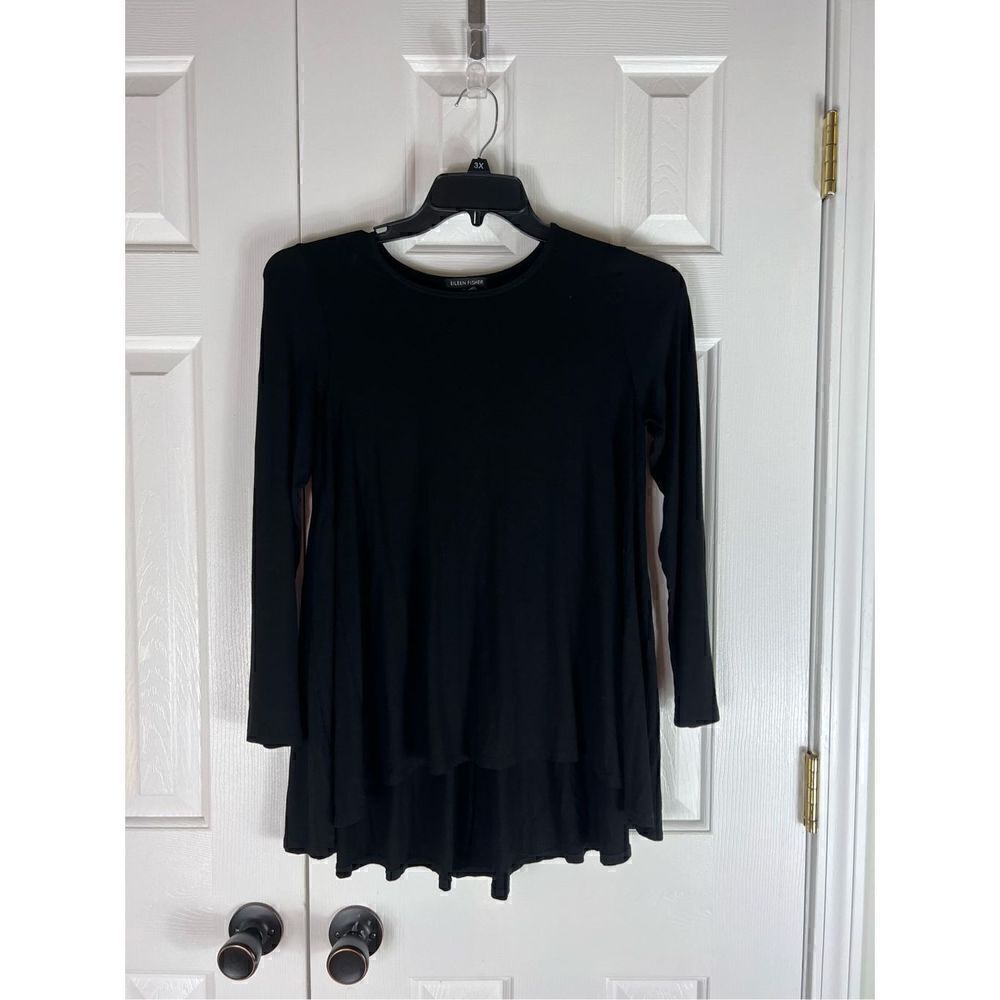 Eileen Fisher Womens Black Blouse Size S